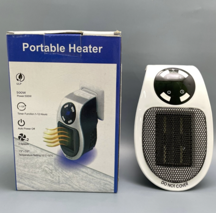 Портативный электрический мини обогреватель с пультом ДУ Portable Heater 500 W (2 режима работы, таймер) - фото 6 - id-p216227542