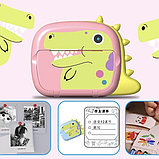 Детский фотоаппарат с моментальной печатью и Wi-FI Дракончик розовый, фотокамера, фото 2