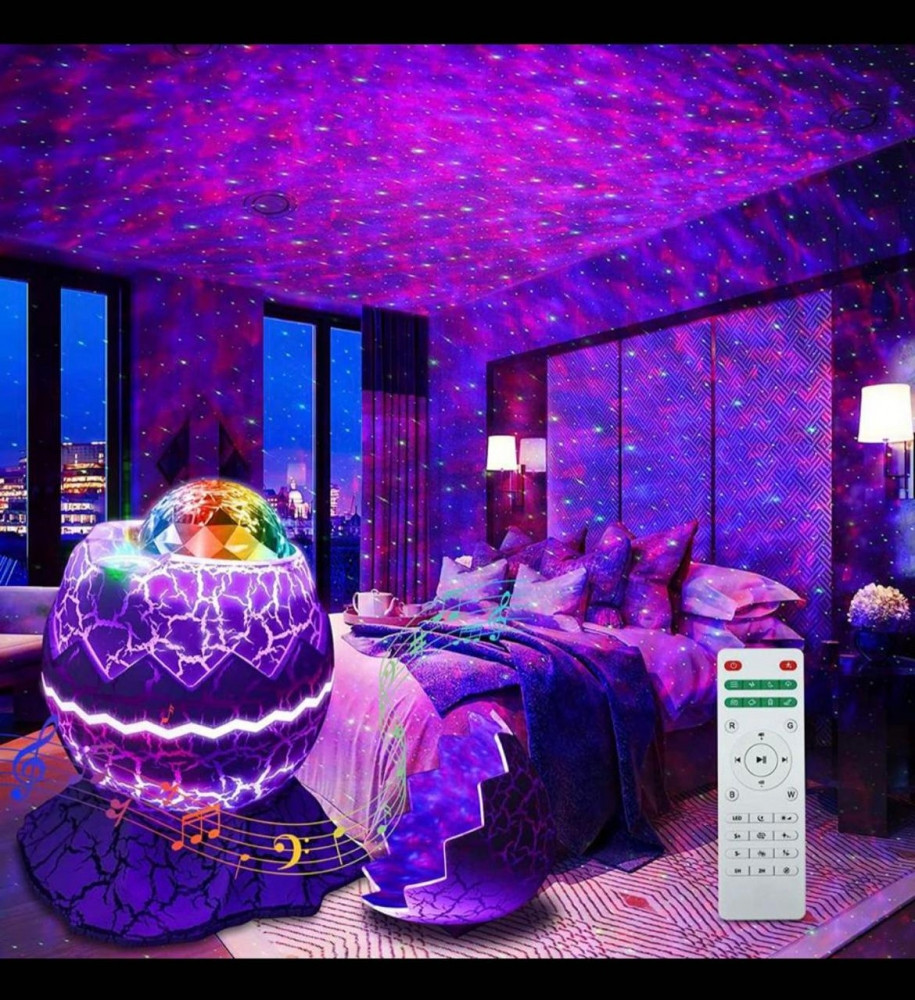 Проектор звездного неба ночник Яйцо Дракона Galaxy Nightlight Projector с пультом ДУ (16 проекций, 10 успока - фото 1 - id-p216227522