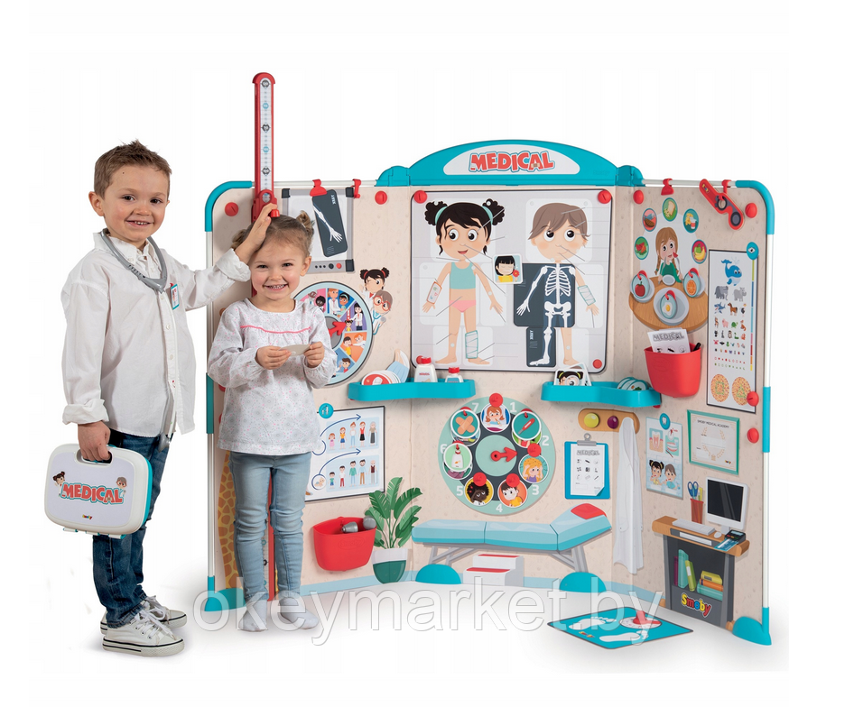 Игровой набор Smoby Медицинский офисный набор + 65 аксессуаров 340208