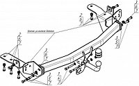 Прицепное устройство (фаркоп) Toyota Rav 4 4 (2013 - 2018) 92506A