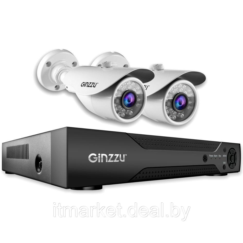 Комплект видеонаблюдения GINZZU HK-427N - фото 1 - id-p216231233