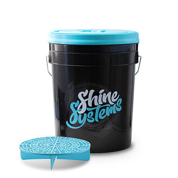 BUCKET SET - Ведро для мойки автомобиля c крышкой и сепаратором | Shine Systems | 20л