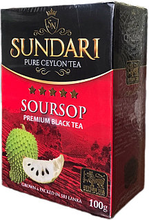 Чай черный Сундари с натуральными кусочками саусепа Sundari Soursop, пр-во Шри-Ланка 100 г