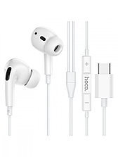 Наушники внутриканальные с микрофоном - Hoco M1 Pro Type-C, кабель 1.2м, белые (штекер Type-C)