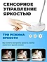 Светильник настольный светодиодный Ritmix LED-610 White 6Вт, 500лм, 6000К, 3ур.яркости,сенс.упр, USB, фото 4