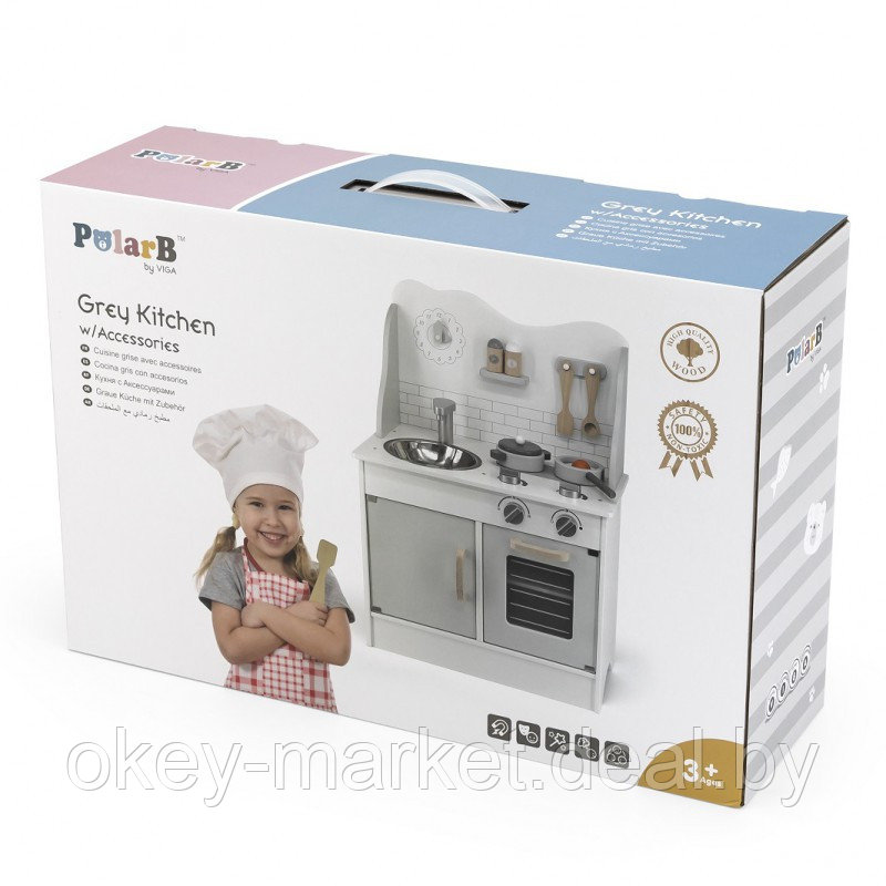 Детская деревянная кухня Viga Toys PolarB с аксессуарами - фото 9 - id-p216255327