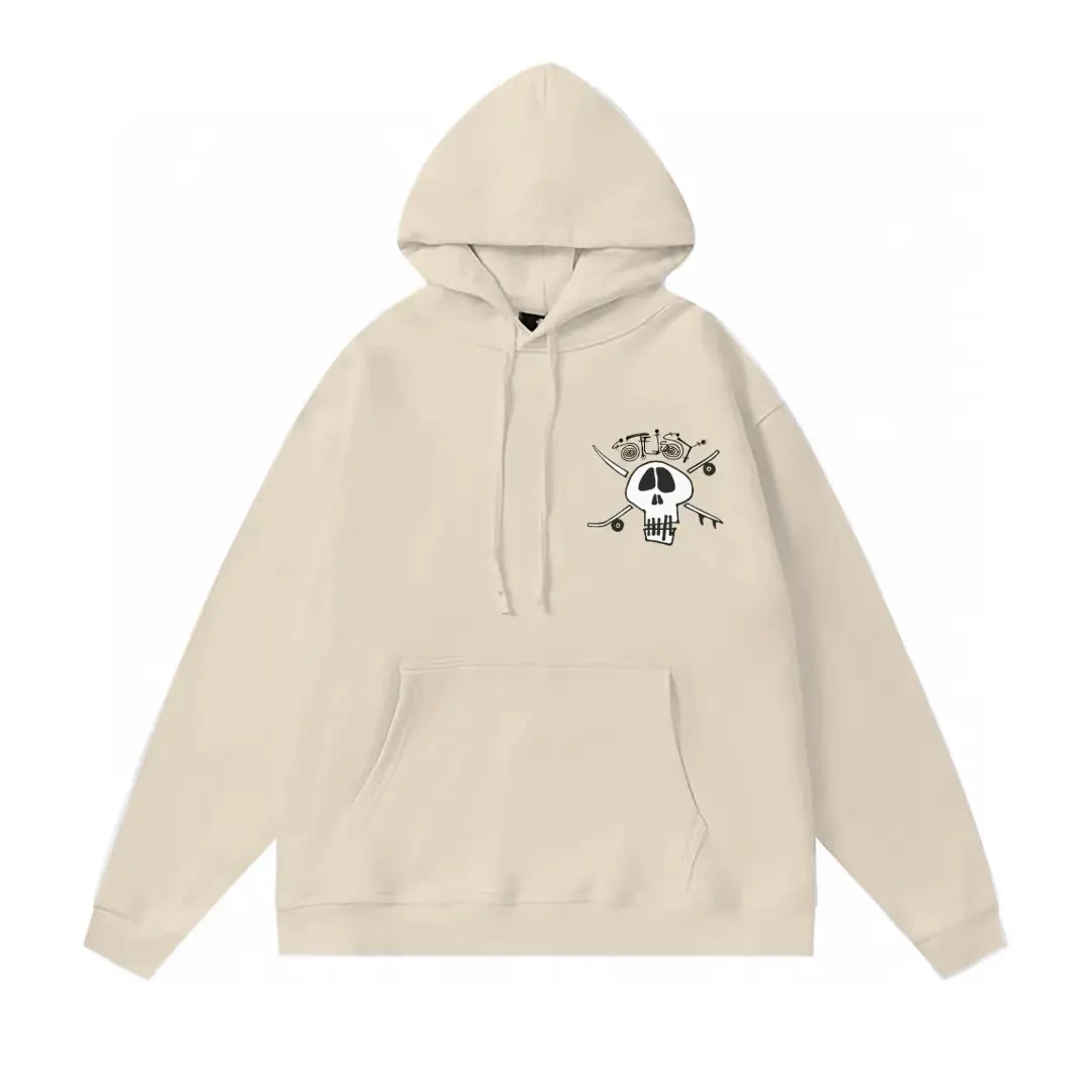 Худи Stussy, Skull & Bones, бежевое. - фото 1 - id-p216257299