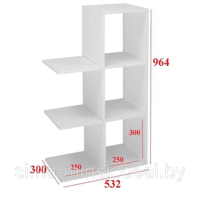 Полка навесная и настольная Вайт №2, 500х300х932, Белый - фото 2 - id-p216257657