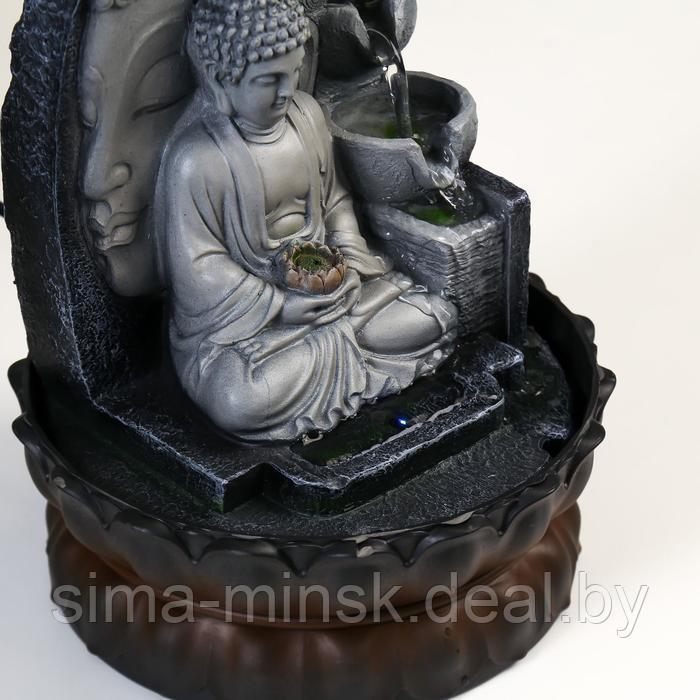 Фонтан настольный от сети, подсветка "Будда" серый мрамор 30х20,5х20,5 см - фото 5 - id-p216257584