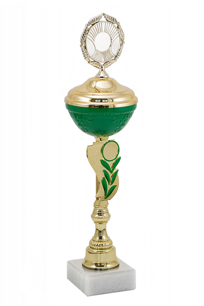 Кубок "Олива" на мраморной подставке с крышкой , высота 38 см,чаша 10 см арт.095-260-100 КЗ100 - фото 1 - id-p216257948