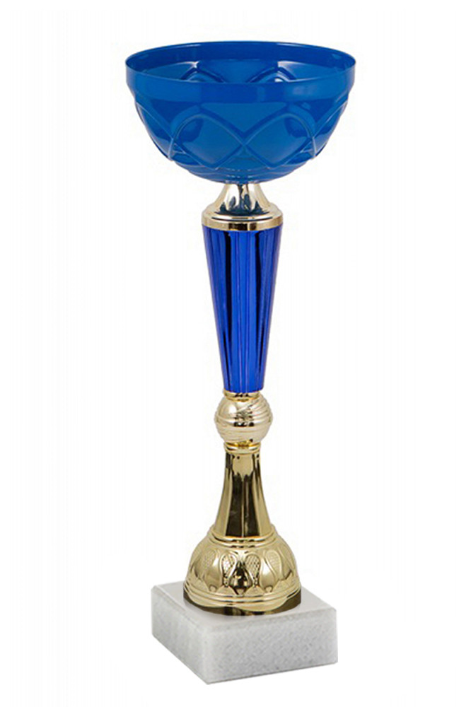 Кубок "Лазурит" на мраморной подставке , высота 32  см,чаша 12 см  арт.098-320-120
