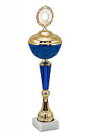 Кубок "Лазурит" на мраморной подставке с крышкой , высота 46 см,чаша 12 см арт.098-320-120 КЗ120