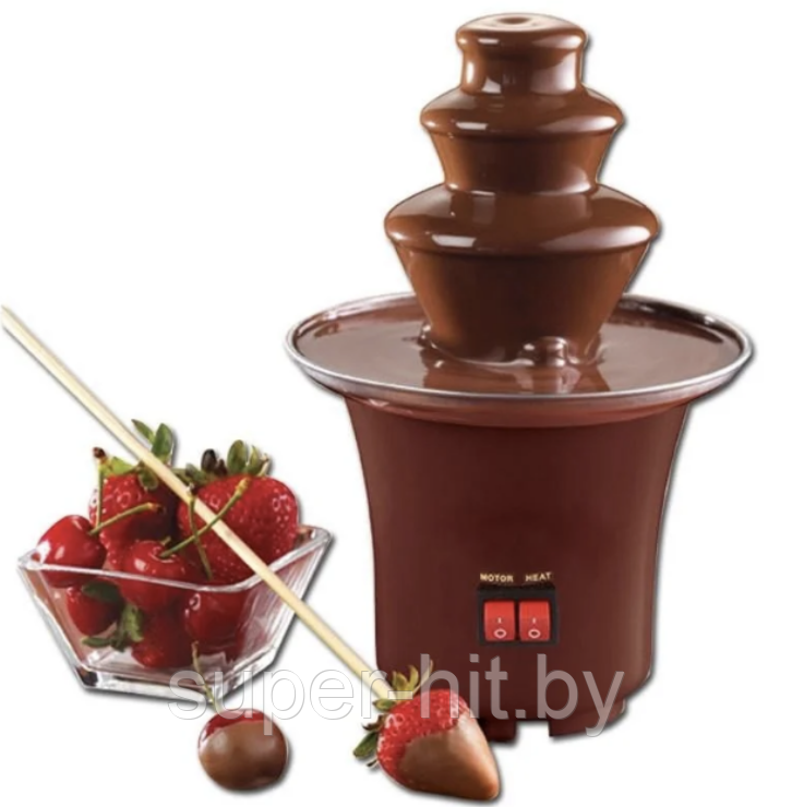 Шоколадный фонтан фондю Chocolate Fondue Fountain Mini - фото 3 - id-p216260071