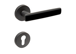 Ручки дверные CROMA SERA цвет MP24 (AL6/AL6 черный/черный)  комплект ET