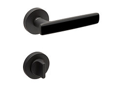 Ручки дверные CROMA SERA цвет MP24 (AL6/AL6 черный/черный) комплект WC
