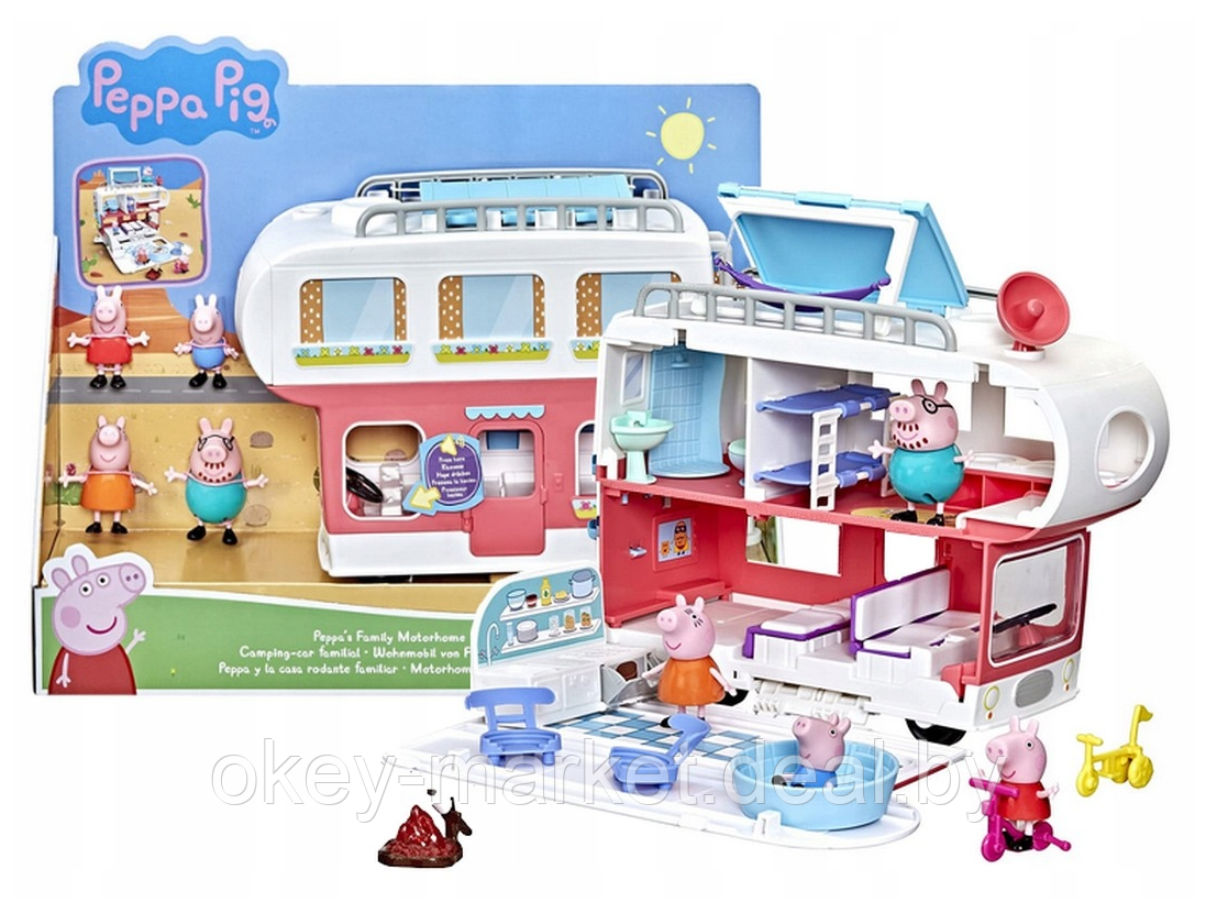 Игровой набор Hasbro Peppa Pig - семейный кемпер + 4 фигурки F2182 - фото 1 - id-p216286414