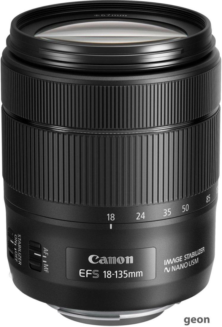 Объектив Canon EF-S 18-135mm f/3.5-5.6 IS USM - фото 1 - id-p216294685