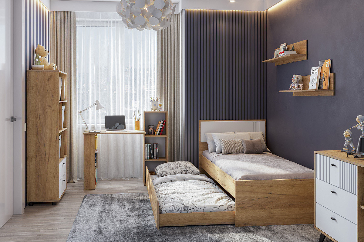 Спальня для подростка Милан модульная - набор 2 фабрики SV-мебель - фото 1 - id-p216308524