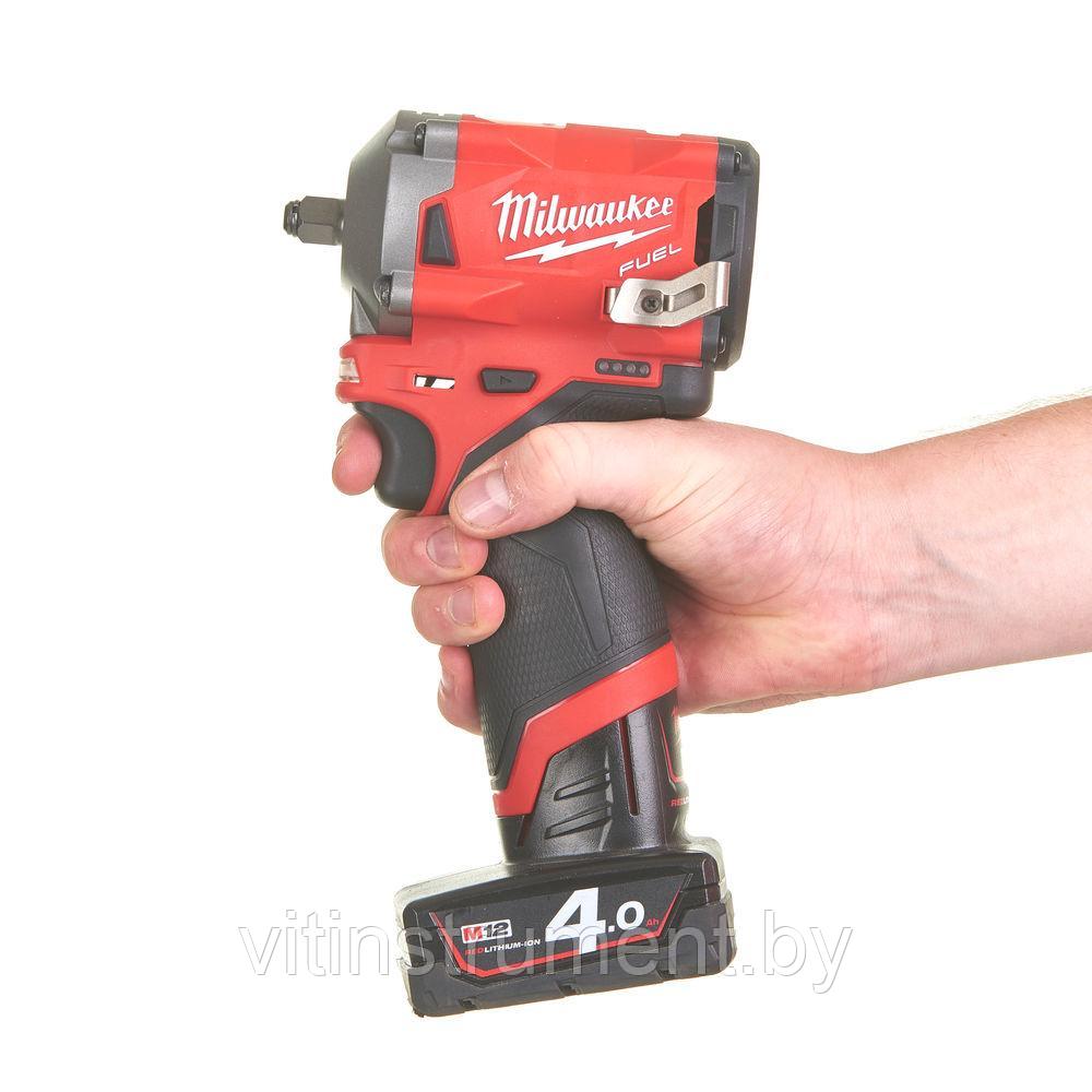 Аккумуляторный субкомпактный импульсный гайковерт Milwaukee M12 FIW38-422X FUEL (3/8") (4933464613) - фото 6 - id-p216308916