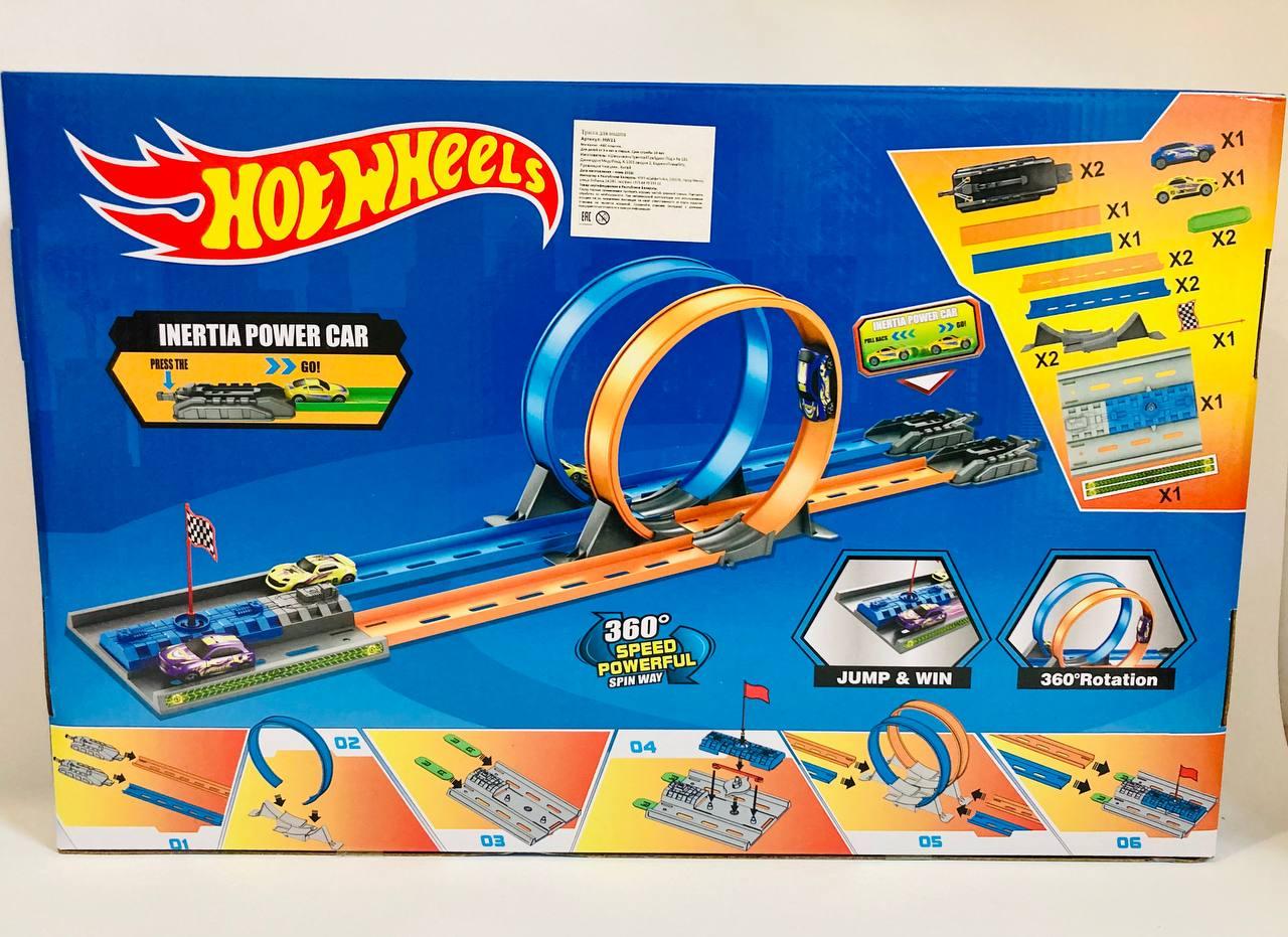 Трек Хот Вилс (Hot Wheels) двойное кольцо с пусковым механизмом, аналог - фото 2 - id-p216311996