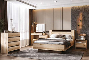 Спальня Прага модульная набор 4 дуб венге/дуб делано фабрика SV-мебель