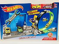 Трек Хот Вилс (Hot Wheels) со станцией автотюнинга, аналог