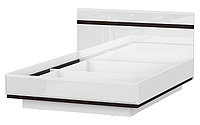 Кровать 160 Соло с основанием ЛДСП (белый глянец/белый) фабрики SV-мебель
