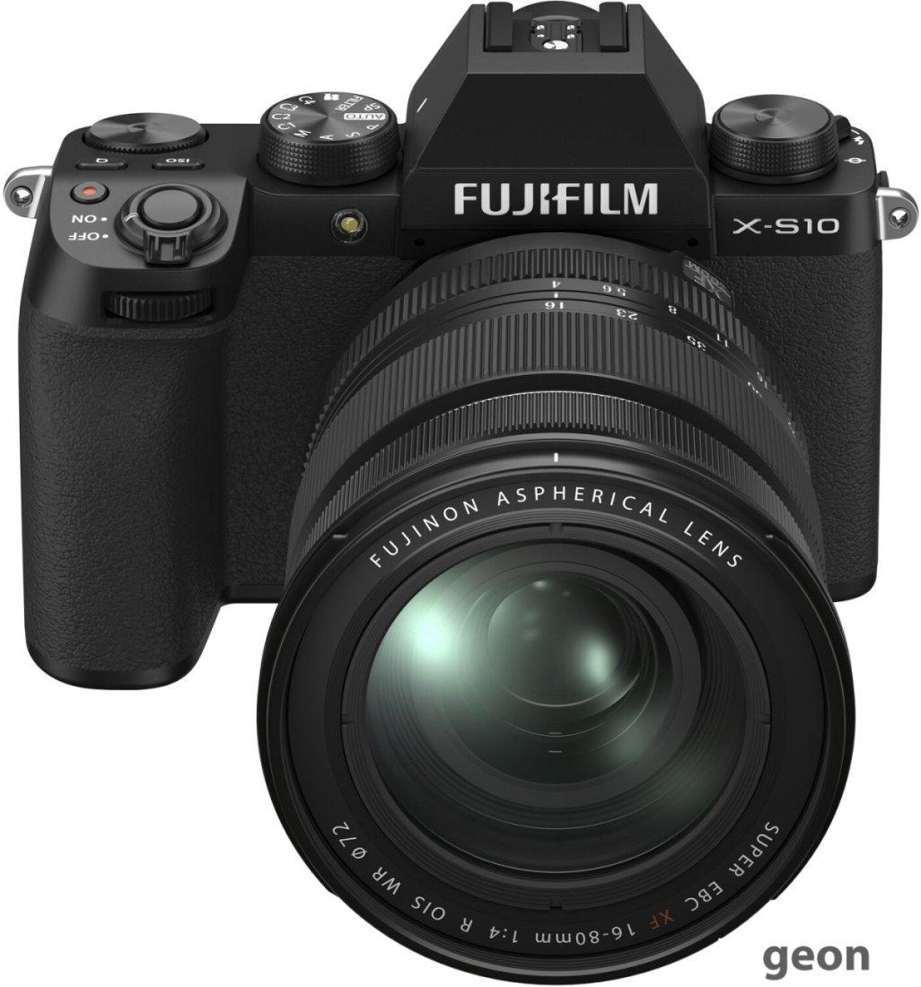 Беззеркальный фотоаппарат Fujifilm X-S10 Kit 16-80mm (черный) - фото 2 - id-p216313729