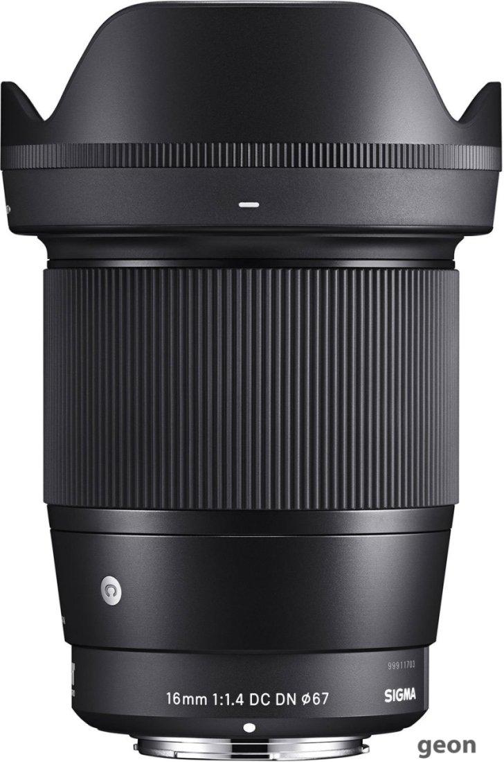 Объектив Sigma 16mm F1.4 DC DN Contemporary Canon EF-M - фото 3 - id-p216313796