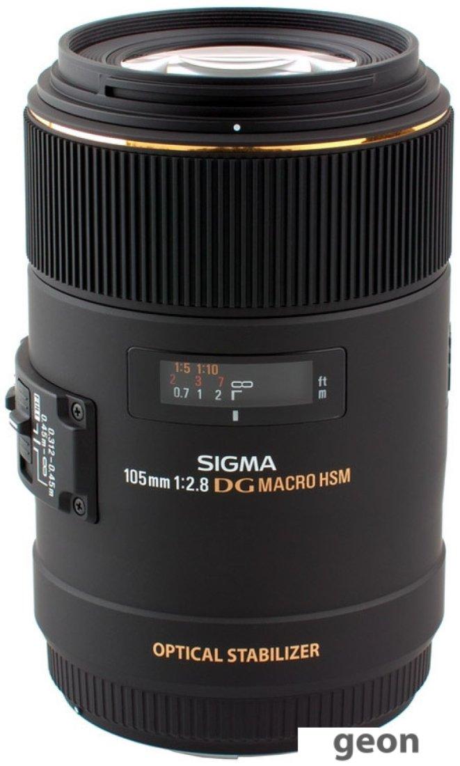 Объектив Sigma 105mm F2.8 EX DG OS HSM MACRO Canon EF - фото 2 - id-p216313800
