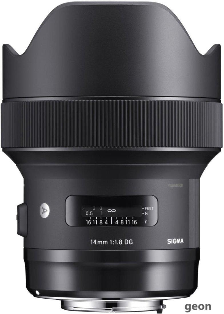 Объектив Sigma 14mm F1.8 DG HSM Art Canon EF - фото 2 - id-p216314849