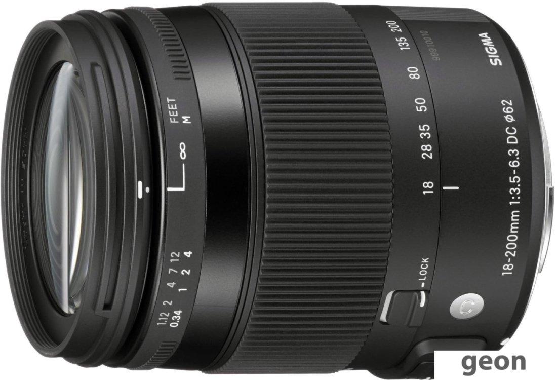 Объектив Sigma 18-200mm F3.5-6.3 DC MACRO OS HSM Contemporary Nikon F - фото 1 - id-p216314871