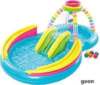 Игровой центр Intex Rainbow Funnel Play Center 56137NP (295x191x109)