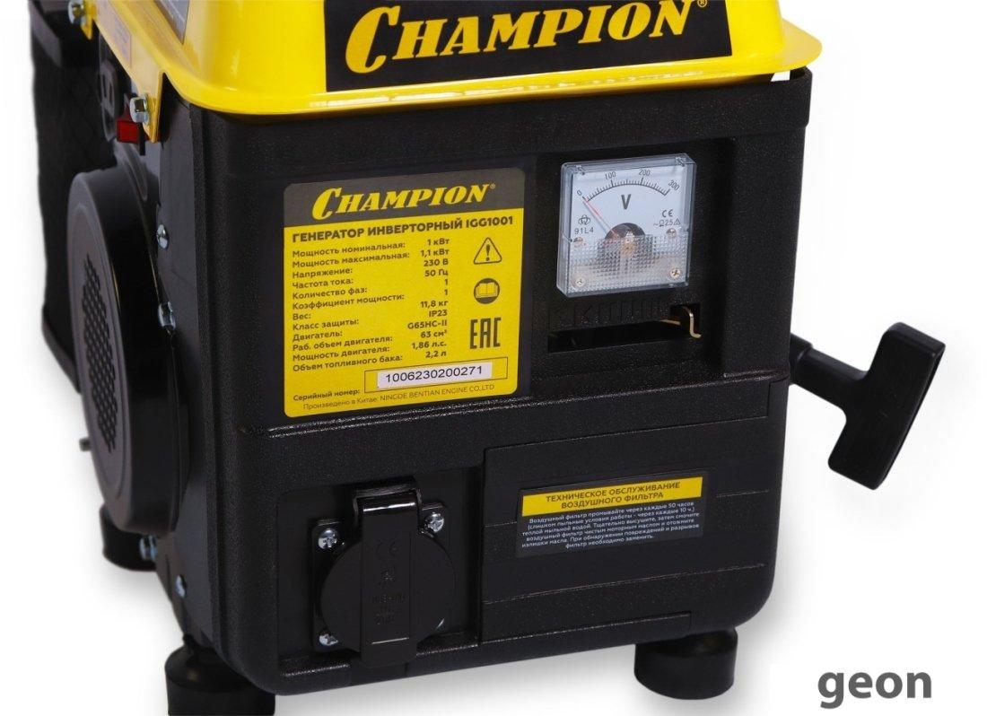 Бензиновый генератор Champion IGG1001 - фото 3 - id-p216318836