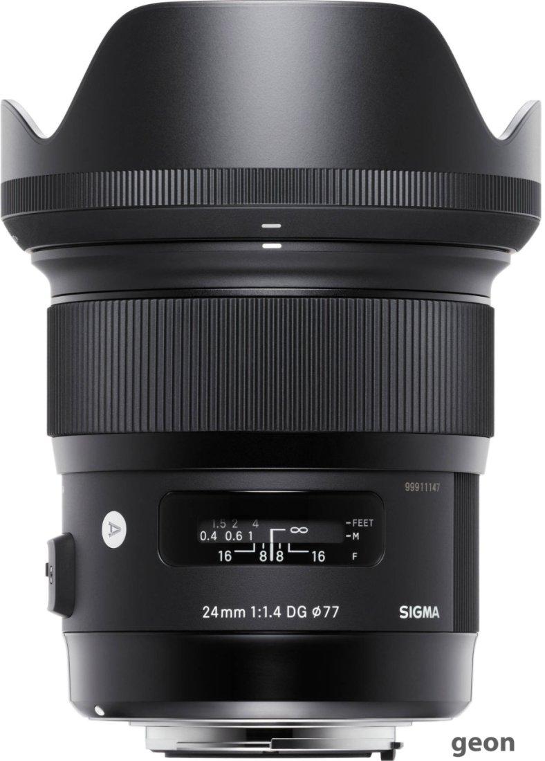 Объектив Sigma 24mm F1.4 DG HSM Art для Sony E - фото 3 - id-p216314009