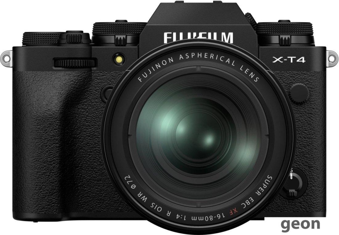 Беззеркальный фотоаппарат Fujifilm X-T4 Kit 16-80mm (черный) - фото 1 - id-p216313542