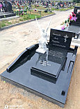 КРАСИВЫЙ ГРАНИТНЫЙ ПАМЯТНИК СО СТАТУЕЙ АНГЕЛА, фото 3