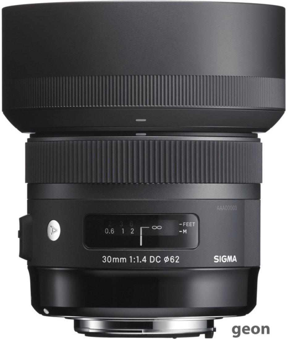 Объектив Sigma 30mm F1.4 DC HSM Art Canon EF-S - фото 2 - id-p216316236