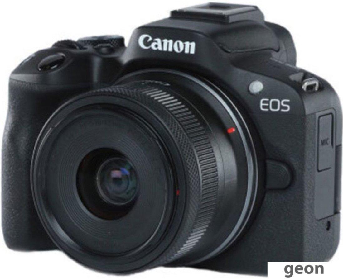 Беззеркальный фотоаппарат Canon EOS R50 RF-S 18-45mm F4.5-6.3 IS STM (черный) - фото 1 - id-p216318196