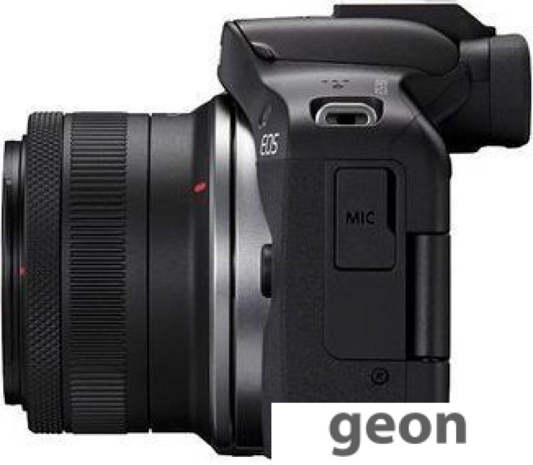 Беззеркальный фотоаппарат Canon EOS R50 RF-S 18-45mm F4.5-6.3 IS STM (черный) - фото 2 - id-p216318196