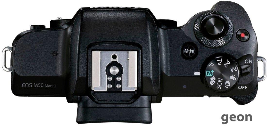 Беззеркальный фотоаппарат Canon EOS M50 Mark II Kit EF-M 18-150mm f/3.5-6.3 IS STM (черный) - фото 3 - id-p216315340