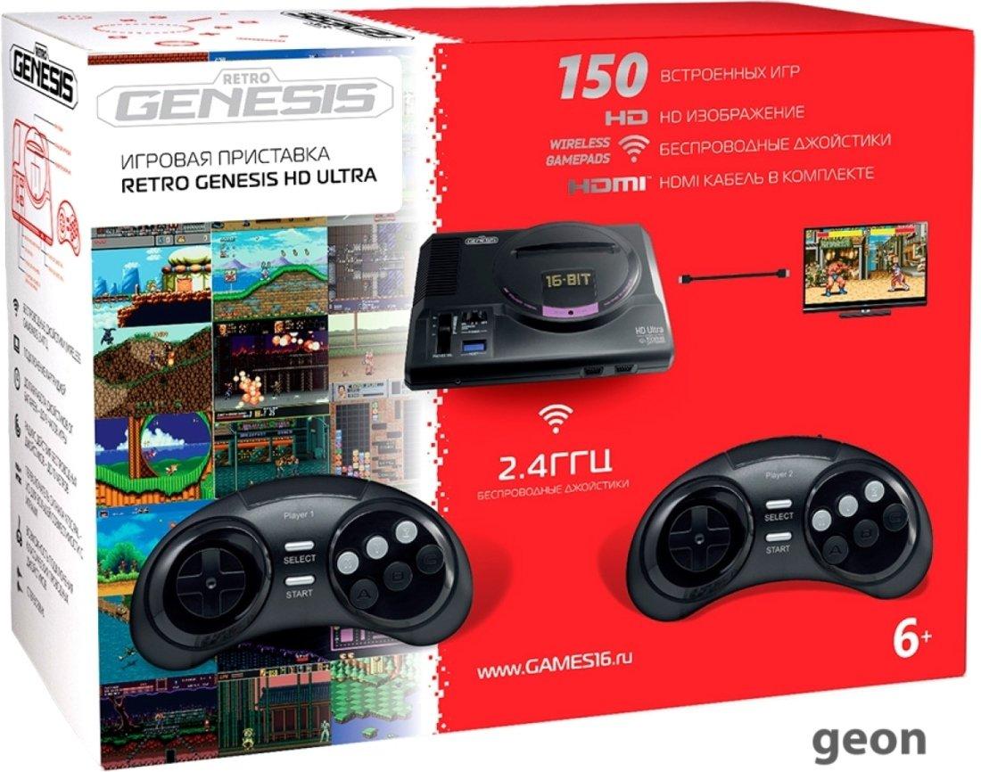 Игровая приставка Retro Genesis HD Ultra (2 геймпада, 150 игр) - фото 1 - id-p216314370