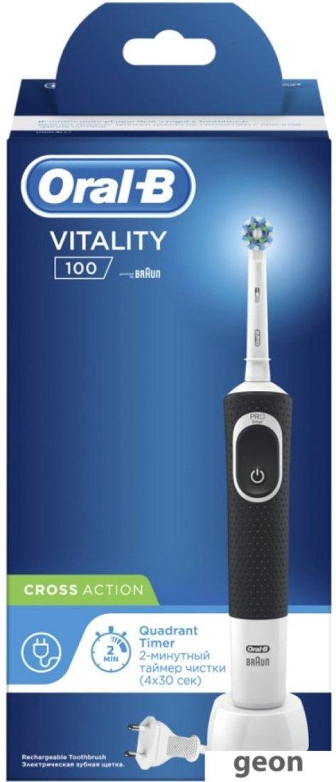 Электрическая зубная щетка Braun Oral-B Vitality 100 Cross Action D100.413.1 (черный) - фото 3 - id-p216315420
