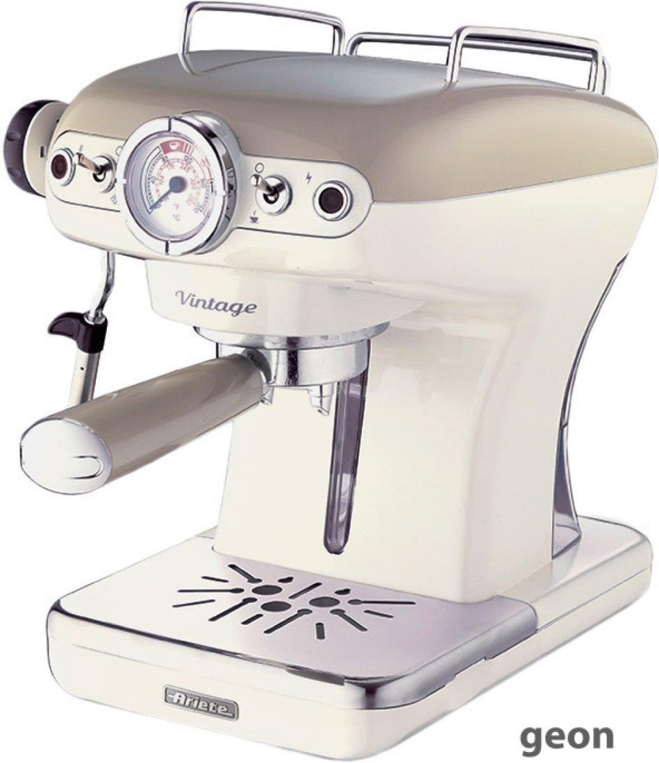 Рожковая помповая кофеварка Ariete Vintage 1389 (бежевый)