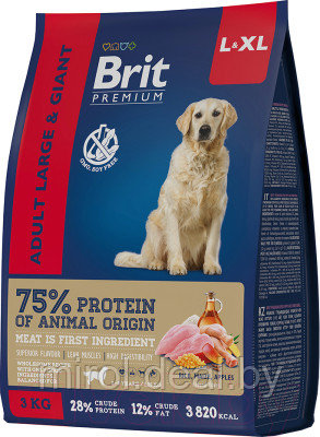 Сухой корм для собак Brit Premium Dog Adult Large and Giant с курицей / 5049998 - фото 1 - id-p216323220