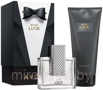 Парфюмерный набор Avon Luck Туалетная вода для него 75мл+Шампунь-гель для мужчин 200мл - фото 1 - id-p216326103