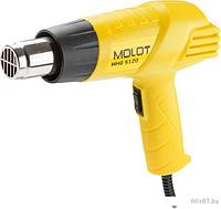 Термовоздуходувка MOLOT MHG 5120 в кор. + набор сопл (2000 Вт, 2 скор., 350-550 °С, ступенч. рег.,350-550 °С)