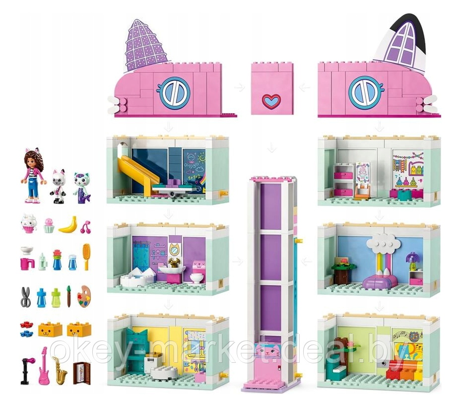 Конструктор LEGO Gabby's Dollhouse Кукольный домик Габби 10788 - фото 2 - id-p216340237