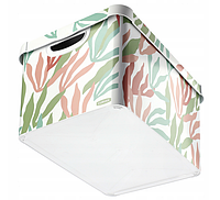 Коробка декоративная L Storage box L 22L, Iml modern leaves